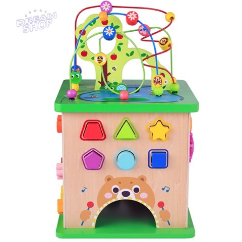 TOOKY TOY Kostka Edukacyjna Sorter Labirynt Przeplatanka Zwierzątka