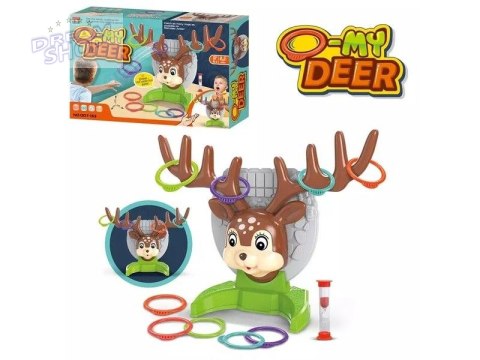 Gra Zręcznościowa Rzucanie Obręczy Ringo, Jelonek + Obręcze,  Deer Ring Game