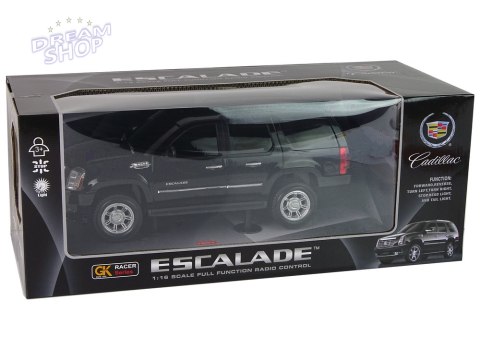 Auto Cadillac Escalade R/C Czarny Światła Dźwięk 1:16