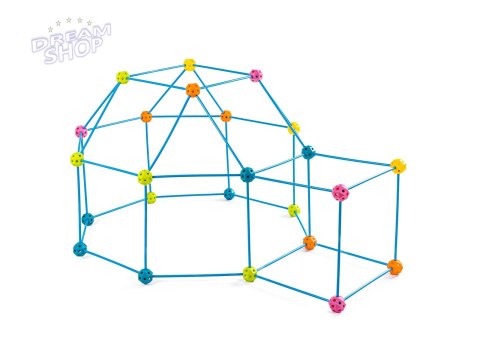 Namiot Baza Fort Słomki Konstrukcyjne, Klocki, Patyczki ok. 68 Elementów
