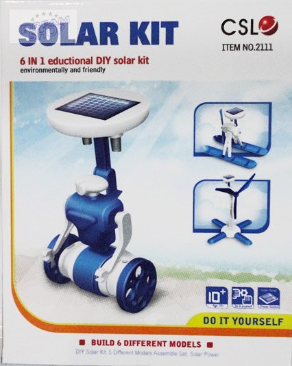 Roboty solarne 6w1 - Solar Kit - wiatrak, helikopter, auto, robot