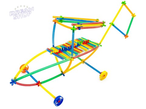 Słomki Konstrukcyjne, Klocki Edukacyjne, Patyczki 560el 3D Nowa Wersja