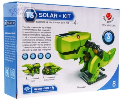 Zabawka Solarna Robot Pojazd Dinozaur Solarny 3w1