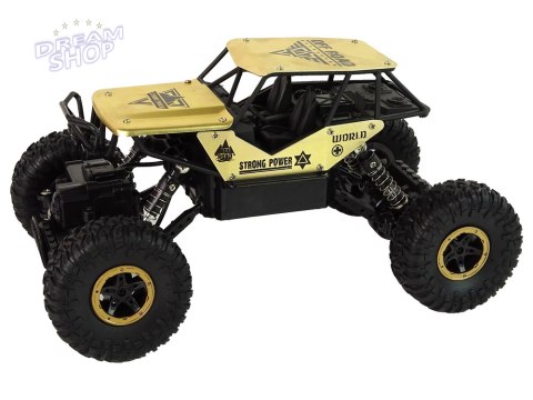 Auto RC Wysokie Koła 1:18 Plastikowe Czarne Złote