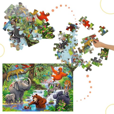 CASTORLAND Puzzle 40el. Maxi Jungle Animals - Zwierzęta z Dżungli