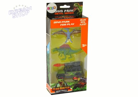 Dinozaury Figurki Zestaw Auto Rakieta Pomarańczowy