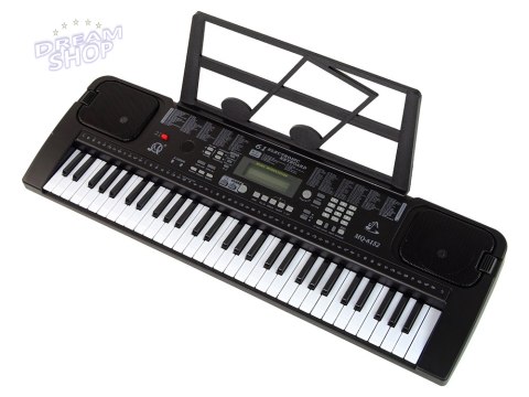 Keyboard Z Mikrofonem Instrument Muzyczny Czarny