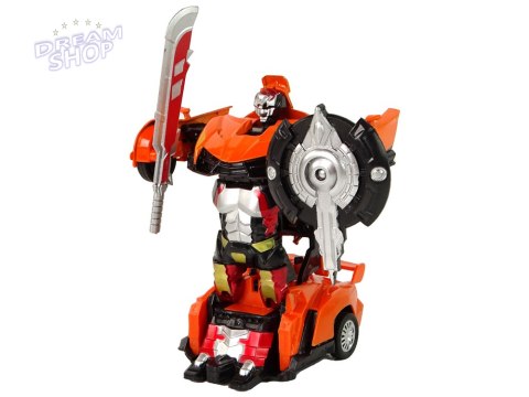 Zestaw 2w1 Auto Robot Transformers Czerwony Pomarańczowy HXSY03