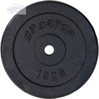 OBCIĄŻENIE ŻELIWNE CZARNE 10 KG SPORTOP fi26,5