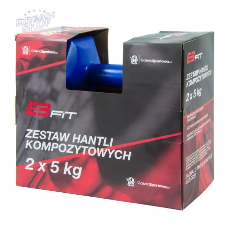 ZESTAW HANTLI KOMPOZYTOWYCH 2x5 KG ENERO FIT