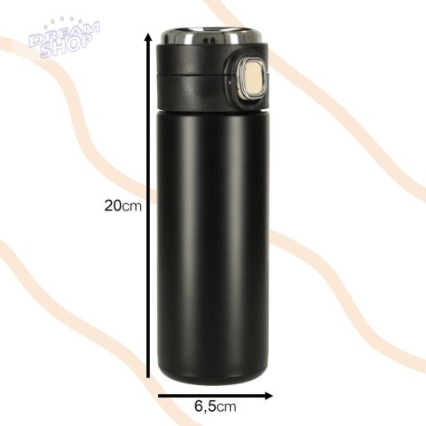 Kubek termiczny z ustnikiem termos LED 420ml czarny Kubek termiczny z ustnikiem termos LED 420ml czarny