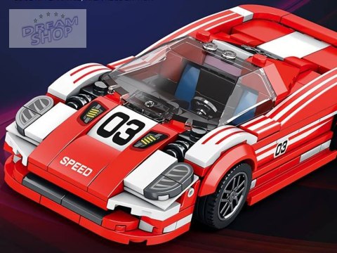 Sportowe czerwone Auto 917 Techniczne Klocki 355 ele ZA4754