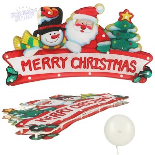 Lampki LED wisząca dekoracja świąteczna Merry Christmas 45cm
