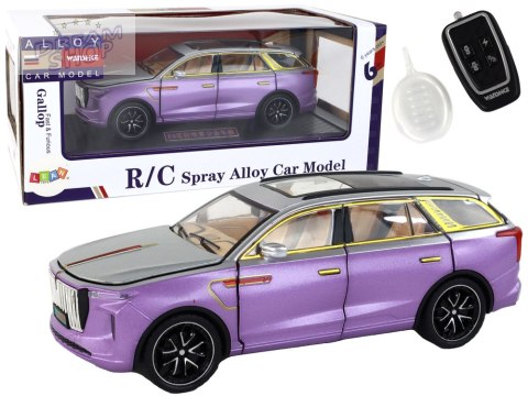 Auto RC 1:24 Samochód Pojazd E-9 Aluminiowy Zdalnie Sterowany Fioletowe