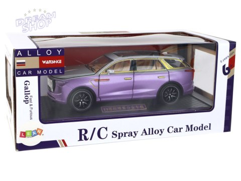 Auto RC 1:24 Samochód Pojazd E-9 Aluminiowy Zdalnie Sterowany Fioletowe