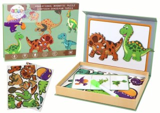 Edukacyjny Zestaw Puzzli Magnetycznych Z Motywem Dinozaurów