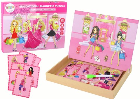 Zestaw Edukacyjnych Puzzli Magnetycznych Z Motywem Barbie