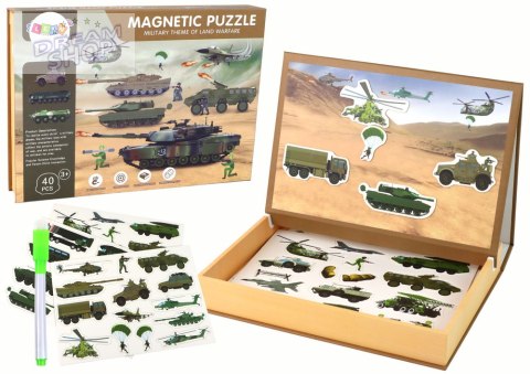 Zestaw Edukacyjnych Puzzli Magnetycznych Z Motywem Wojny Lądowej Zestaw Edukacyjnych Puzzli Magnetycznych Z Motywem Wojny Lądowej