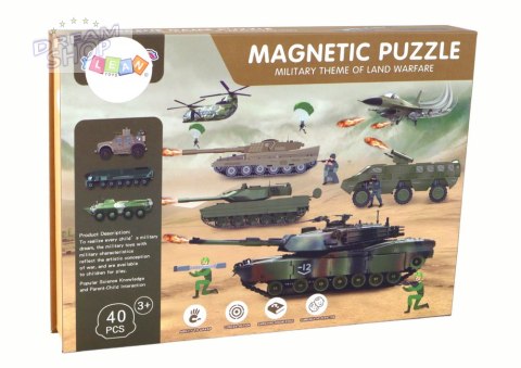 Zestaw Edukacyjnych Puzzli Magnetycznych Z Motywem Wojny Lądowej Zestaw Edukacyjnych Puzzli Magnetycznych Z Motywem Wojny Lądowej