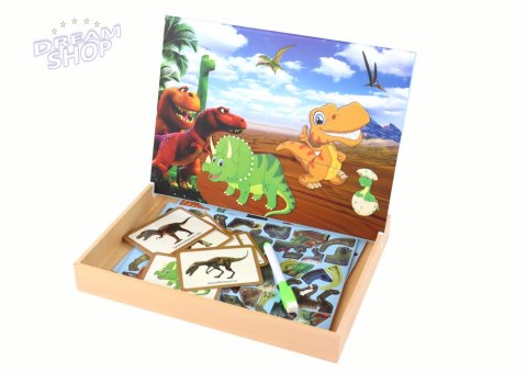 Zestaw Edukacyjnych Puzzli Magnetycznych z Dinozaurami Zestaw Edukacyjnych Puzzli Magnetycznych z Dinozaurami