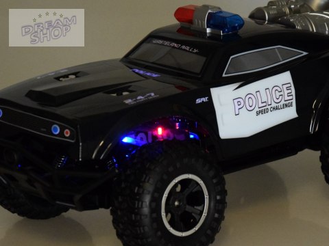 Duże auto sterowane monster truck POLICJA na pilota oświetlenie RC0626 Duże auto sterowane monster truck POLICJA na pilota oświetlenie RC0626