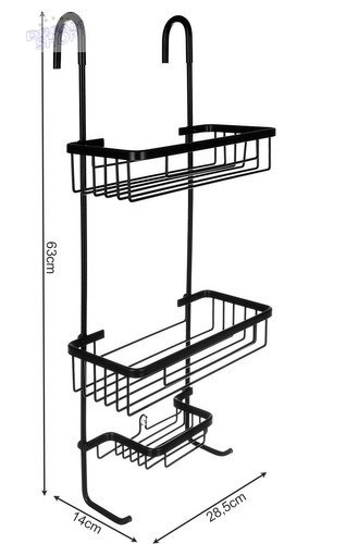 Półka prysznicowa zawieszana- czarna