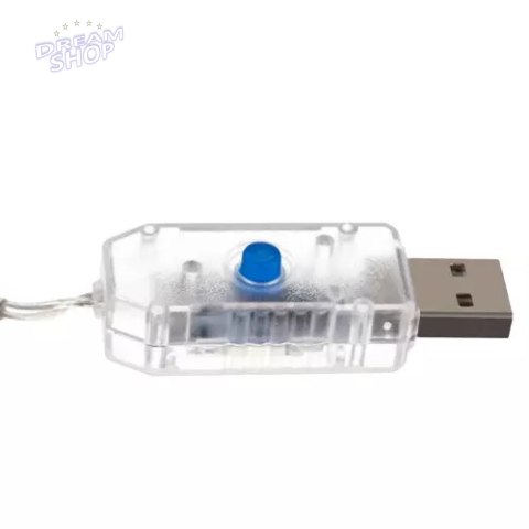 Kurtyna świetlna 108LED USB- zimny biały KŚ19770