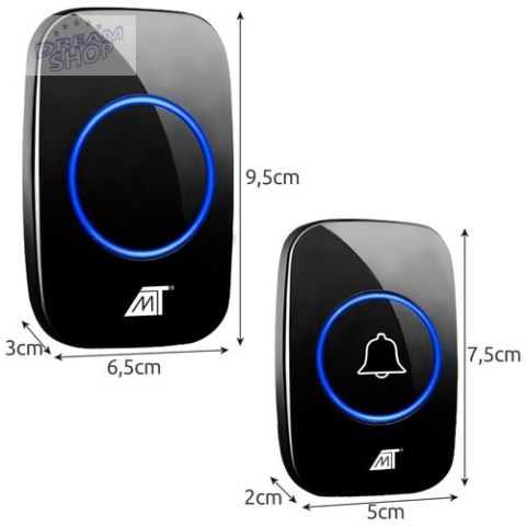 Dzwonek bezprzewodowy czarny Malatec 21803