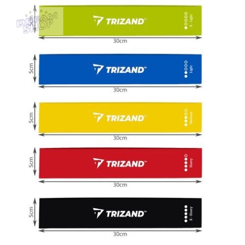 Zestaw gum do ćwiczeń- 5szt Trizand 21955