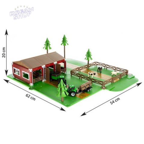 Farma ze zwierzętami + 2 autka rolnicze 22404