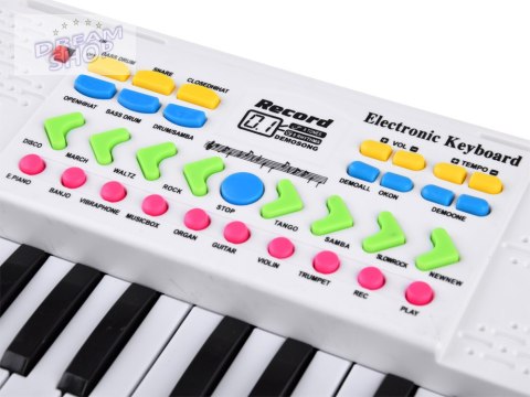 Organki mini keyboard zabawka dla dzieci 37 klawiszy mikrofon IN0160