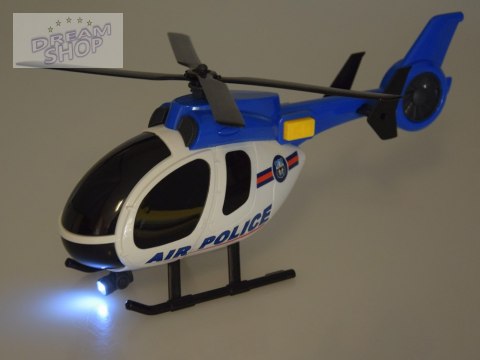 Zestaw pojazdów policyjnych auto helikopter dźwięk światło ZA4626