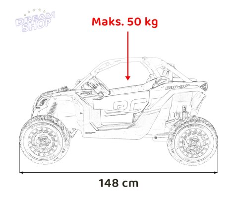 Pojazd Buggy Maverick Turbo RR Pomarańczowy