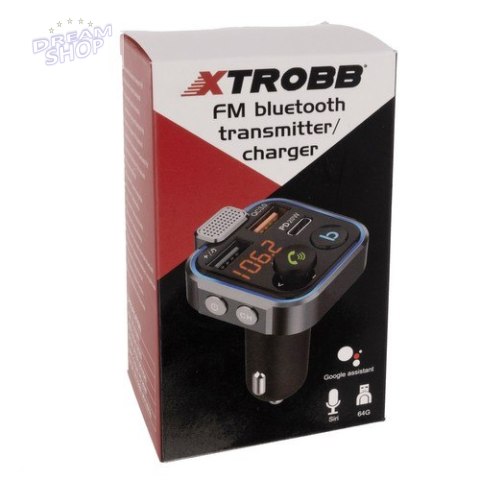 Transmiter/ ładowarka bluetooth FM Xtrobb 22355