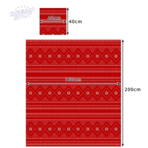 Koc 1,6x2m + 2x poszewka na poduszkę Ruhhy 22594