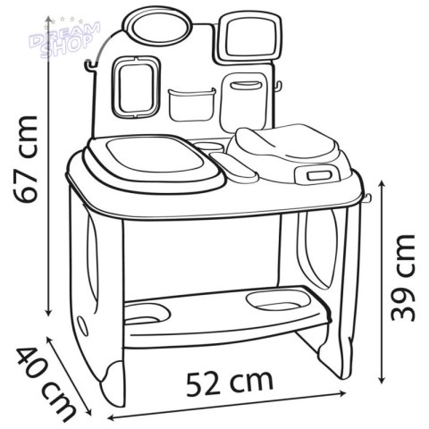 Smoby Baby Care Centrum Medyczne Opieki dla Lalek z Elektronicznym Tabletem + 24 akc.