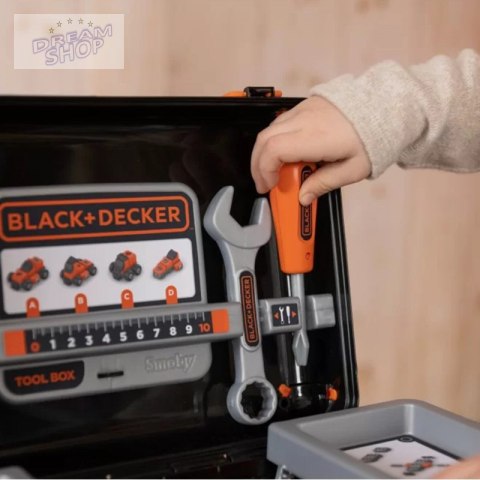 Smoby Black & Decker Walizka z Narzędziami + Samochód w Częściach