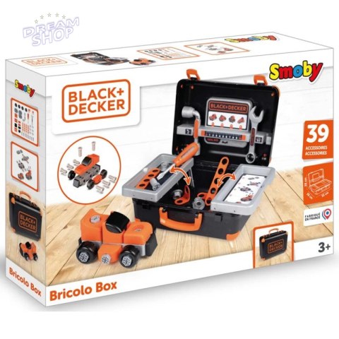 Smoby Black & Decker Walizka z Narzędziami + Samochód w Częściach