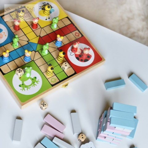 Drewniana gra Ludo Chińczyk Viga Toys