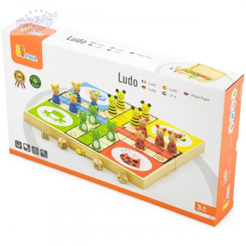 Drewniana gra Ludo Chińczyk Viga Toys