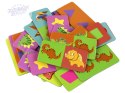 Gra Logiczna Puzzle Dwustronne Domino Dinozaury 10cm x 5cm 28 El.