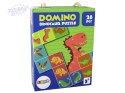 Gra Logiczna Puzzle Dwustronne Domino Dinozaury 10cm x 5cm 28 El.