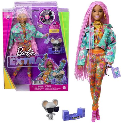 Barbie Extra Modna stylowa Lalka + myszka DJ i akcesoria nr10 ZA4934