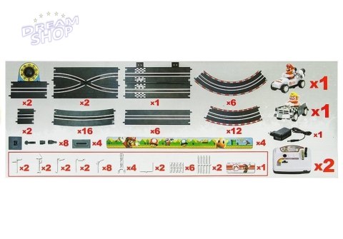 Tor Samochodowy + 2 Auta Mario RC 452cm 20km/h Tor Samochodowy + 2 Auta Mario RC 452cm 20km/h