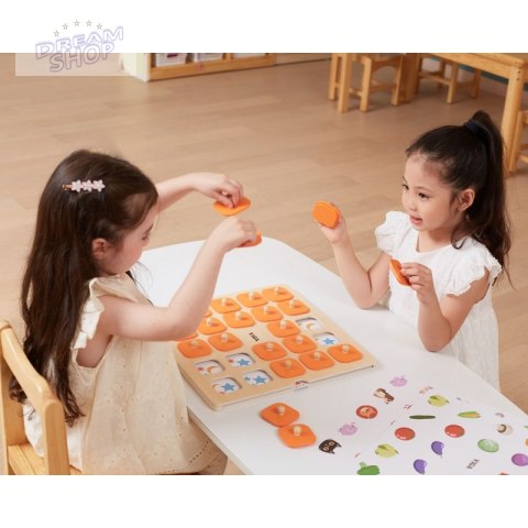 Viga Memory Gra Pamięciowa Zgadnij Obrazki 10 Kart Montessori Duża