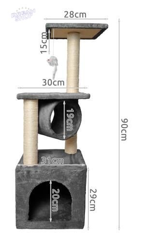 DRAPAK dla kota 90 cm szare