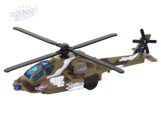 Helikopter Wojskowy Śmigłowiec Militarny Aluminiowy Mix Dźwięk Światła