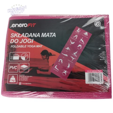 MATA DO JOGI SKŁADANA 1700x600x5MM RÓŻOWA ENERO FIT