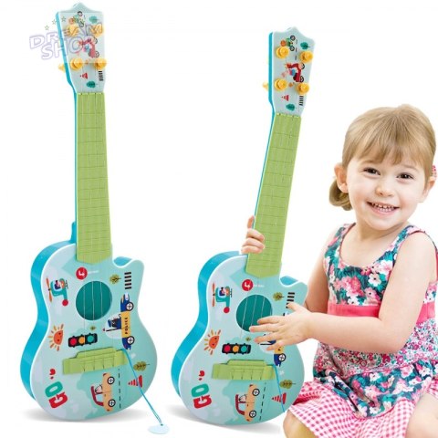 WOOPIE Gitara Akustyczna dla Dzieci Zielona 43 cm