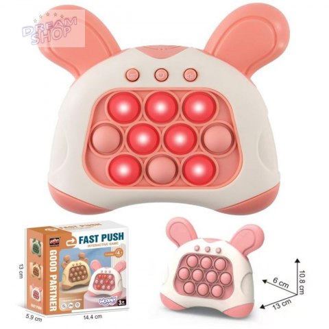 WOOPIE Gra POP IT Elektryczna Antystresowa Zręcznościowa Uszy Króliczka WOOPIE Gra POP IT Elektryczna Antystresowa Zręcznościowa Uszy Króliczka